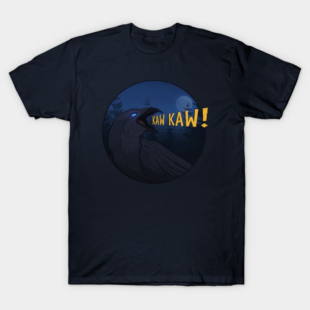 Valheim Hugin - Kaw Kaw! T-Shirt by Artistic Imp